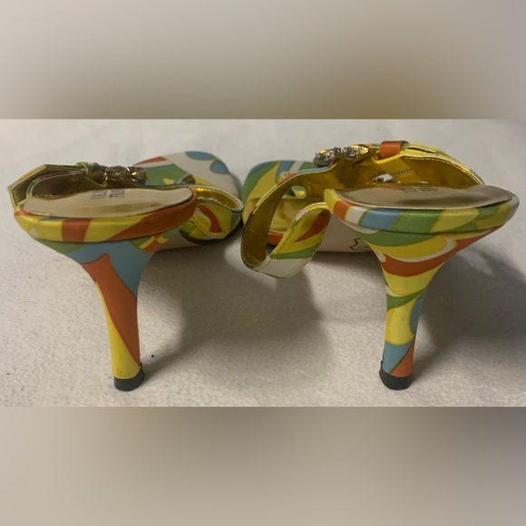 Valenti Franco Womens Nelly Jeweled Open Toe Multicolor Strappy Sandals Sz 8.5 M - Picture 9 of 11